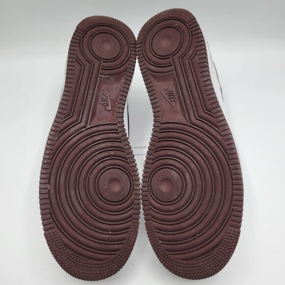 Nike Air Force 1 CJ8731 100 Low Mens Sneakers Size 10 White & Maroon - Picture 16 of 16